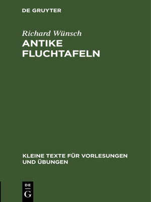 cover image of Antike Fluchtafeln